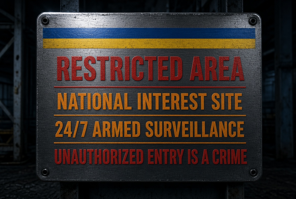 Restricted area sign